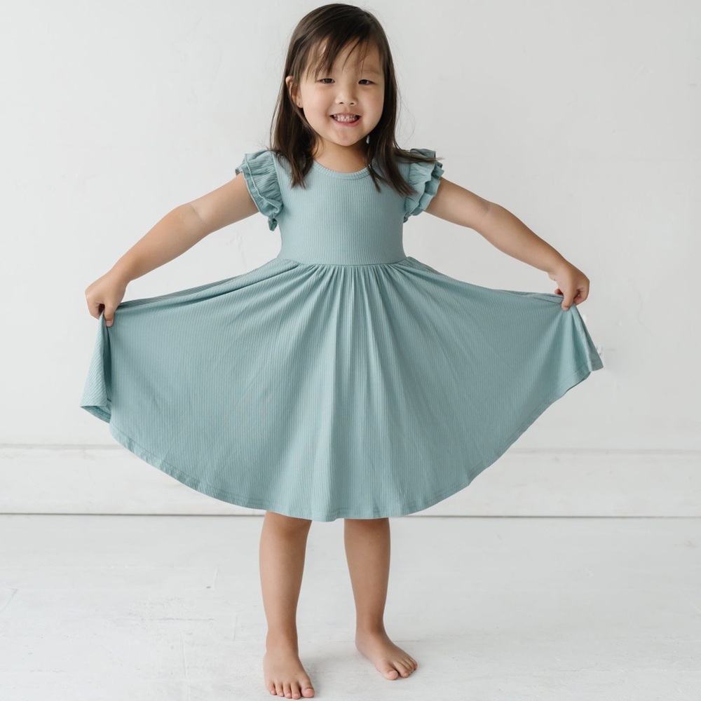 Stormy Ribbed Twirl Dress 4T